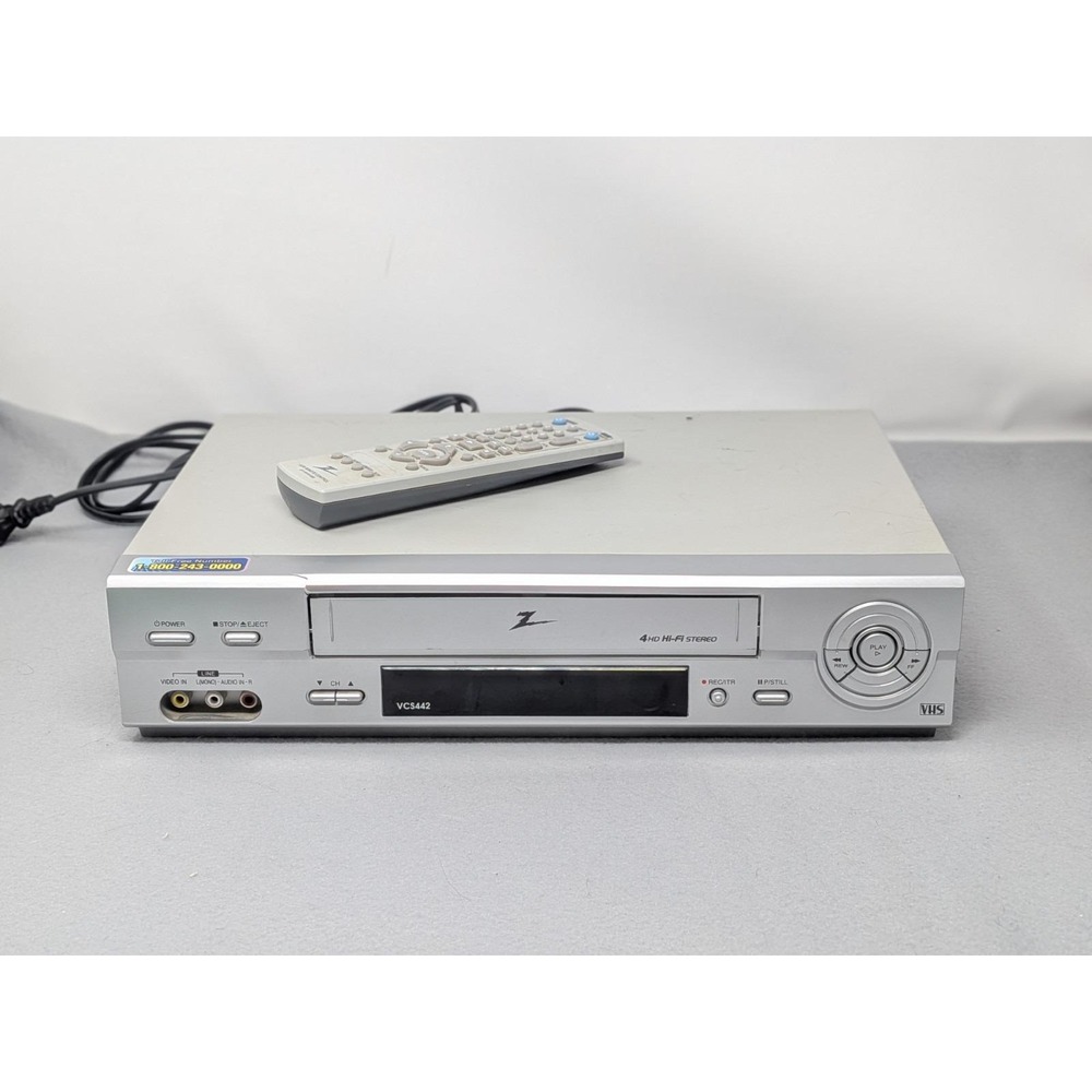 Zenith VCS442 VHS VCR Video Cassette Recorder and Player with Remote Tested Work